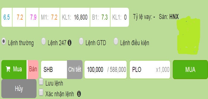 Ví dụ về lệnh PLO
