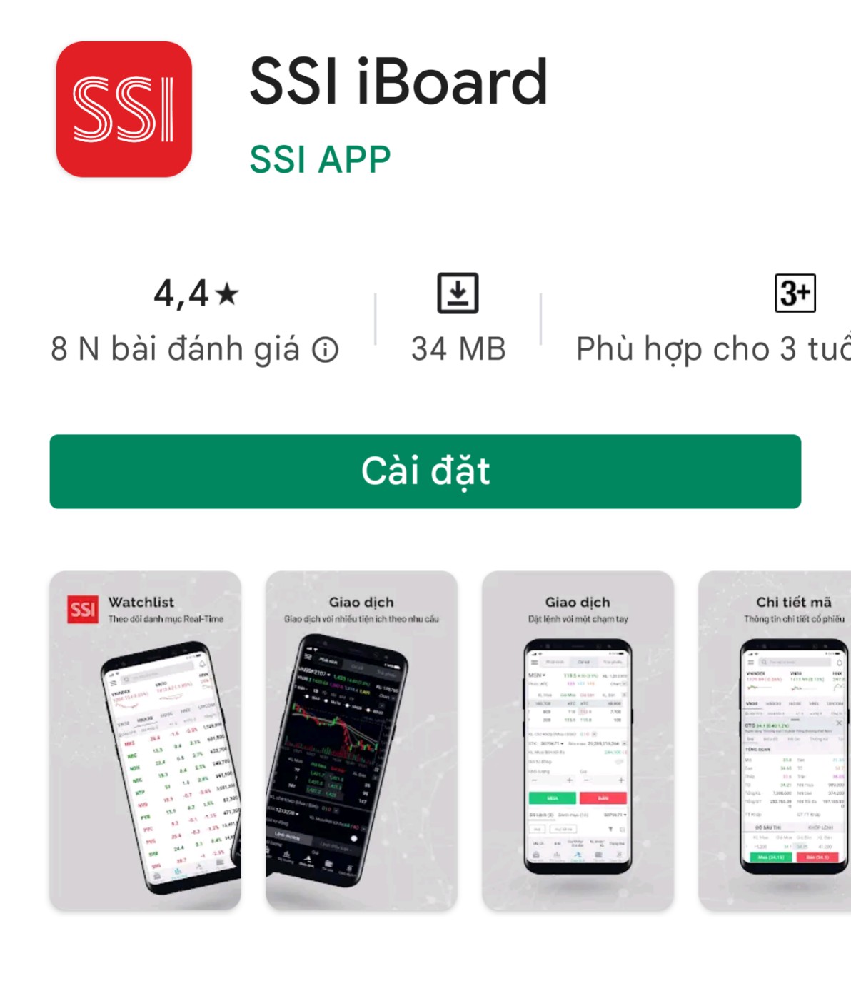 App đầu tư SSI Pro Trading