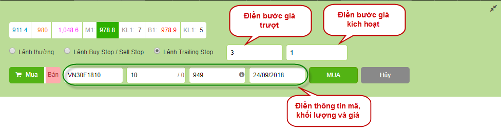 Trên Bảng giá Lightning