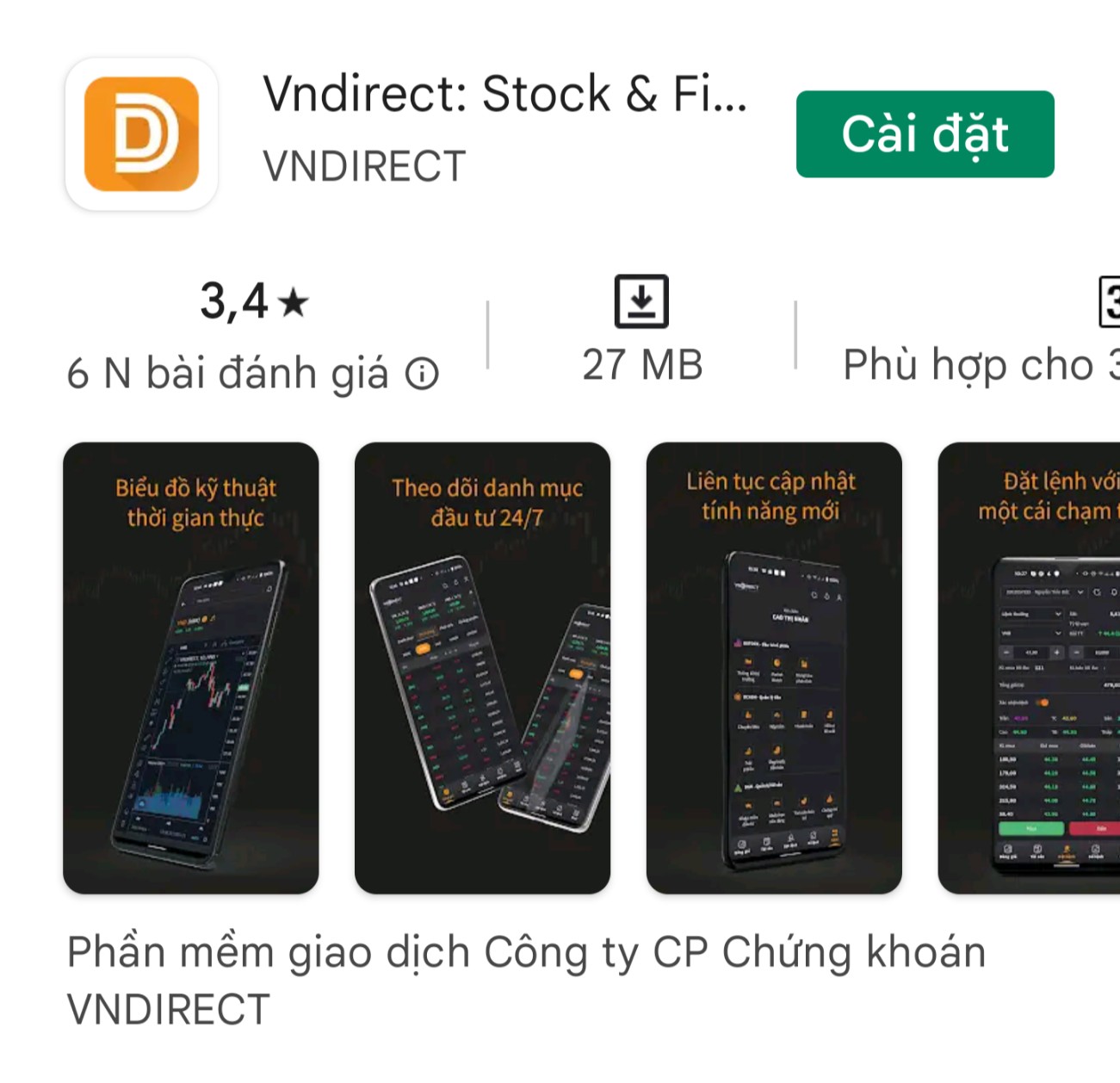 App đầu tư VNDirect